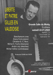 Liberté et Patrie, Gilles en Vaudoisie @ Grande-Salle du Motty, Ecublens