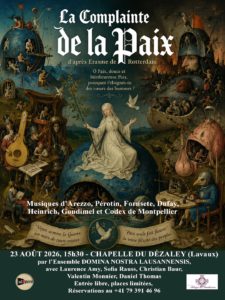 COMPLAINTE DE LA PAIX @ Chapelle du Dézaley