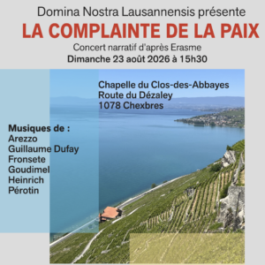 COMPLAINTE DE LA PAIX @ Chapelle du Clos-des-Abbayes